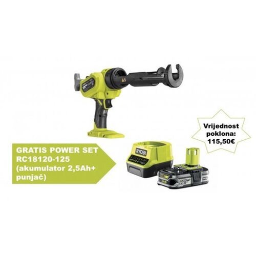 Ryobi aku pi&scaron;tolj za silik.RCG18-0(18V,ONE+,310ml,bez aku), (21823422) Cene