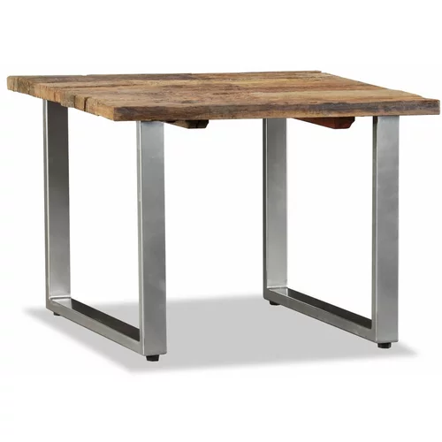 vidaXL Klubska mizica iz predelanega odsluženega lesa 55x55x40 cm