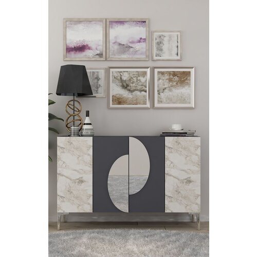 Hanah home Konzolni sto Afra KM120, 120x75x29.6 cm, Antracit-srebrne boje Cene