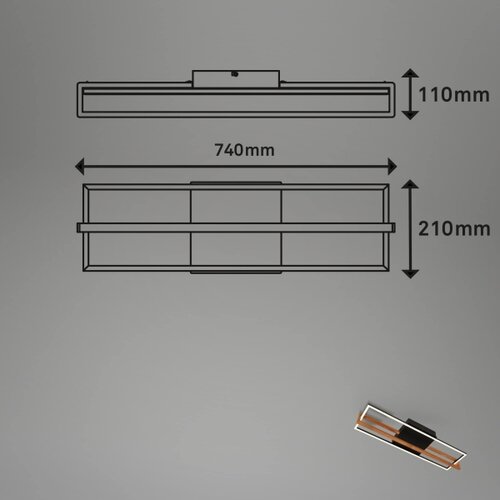 BRILONER 3777-015 - led plafonsko svetlo frame LED/21W/230V 3000K crno Slike