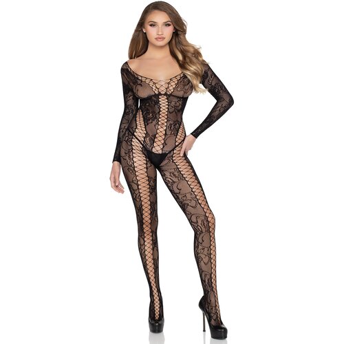 Leg Avenue Lace Bodystocking 89369 Black Cijene