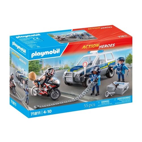 Playmobil Action heroes Policijska potera za beguncem na motoru ( 1046956 ) Slike