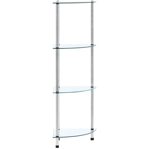 VidaXL Polica 4-nadstropna prozorna 30x30x100 cm kaljeno steklo, (21008447) Slike