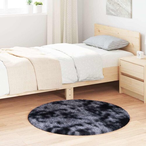 VidaXL Ko&amp;scaron;ata preproga temno siva 100x100 cm poliester Slike