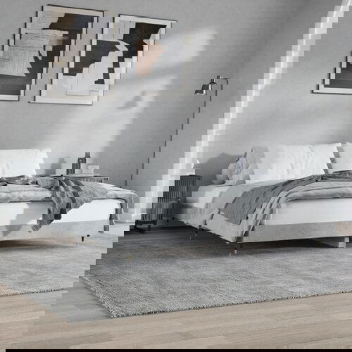 vidaXL Okvir kreveta boja betona 200x200 cm od konstruiranog drva Cijene