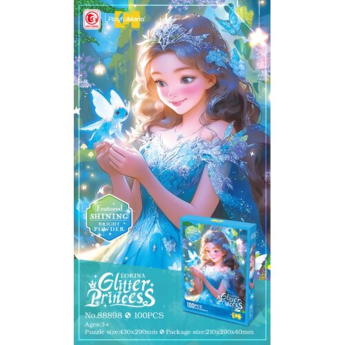 Merx Puzzle svetlucave &amp;ndash; princeza sa krilima &amp;ndash; 100 delova Slike