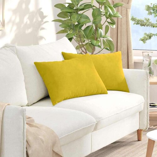 vidaXL jastučići za sofu 2 pcs žuta 60 x 40 cm kordura tekstil Cene
