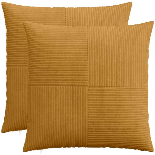  Presvlaka za jastuk 2 pcs ALMELO Žuta 60 x 60 cm Kord Cene