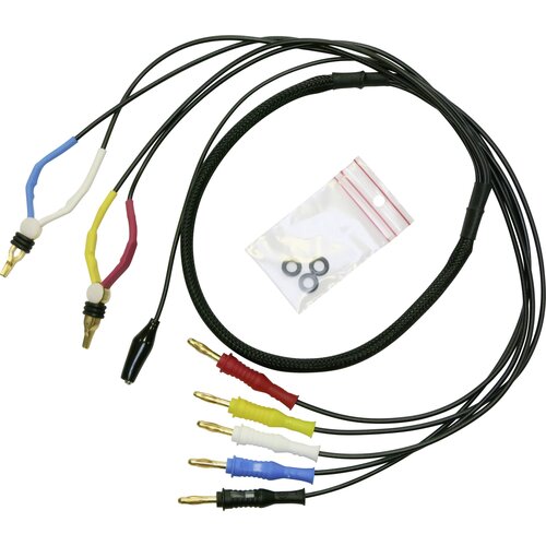 Electro PJP Kelvinov merilni kabel s tremi sponkami na pet ravnih bananastih vtičev Ø4 mm\, RG 174 50 Ohm/PVC 0\,50 mm² 440 merilni vod 1.00 m 1 kos, (20453788) Cene