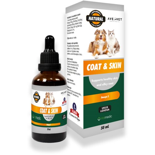 Ave&Vet oralni rastvor za pse i mačke coat&skin 50ml Slike