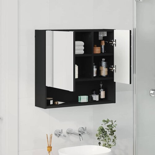  Ogledalo ormar Zidne Crna 59 x 17 x 55 cm Konstruirano drvo Slike