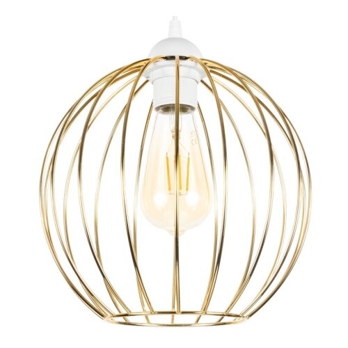  Luster na sajli MATT 1xE27/60W/230V bela/zlatna Slike