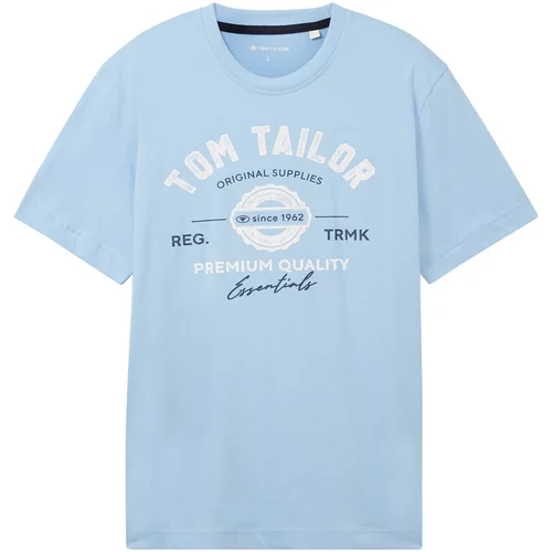 Tom Tailor Majica mornarska / svetlo modra / bela