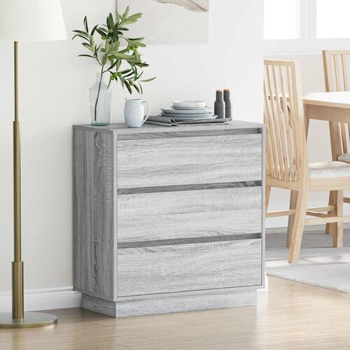  Noćni ormar s ladicama Siva 71 x 34,5 x 75 cm Konstruirano drvo Cene