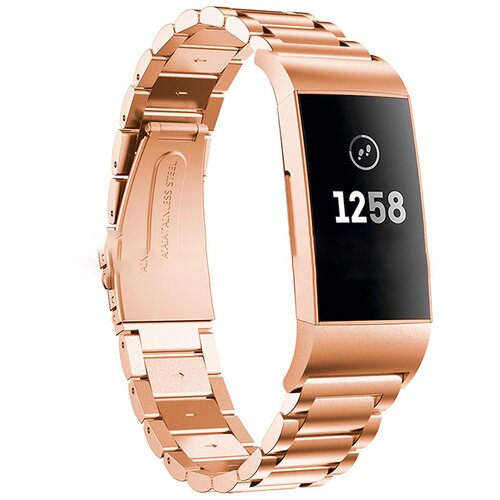 INF Pa&scaron;ček za uro iz nerjavečega jekla v roza zlati barvi za Fitbit Charge 3, (5000078981) Cene