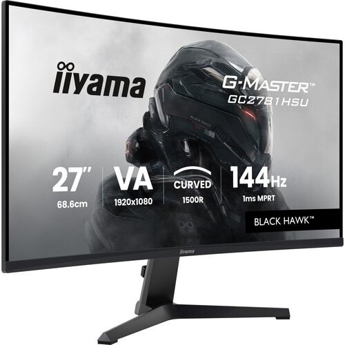 Iiyama G-Master Gaming Monitor GC2781HSU-B1 27&amp;quot; Curved 1500R, VA, FHD 1920x1080, 144Hz, 1ms MPRT, 350cd/m2, 4000:1, FreeSync, 1x Slike