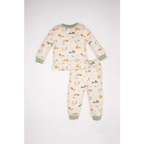 Defacto Baby Boy Safari Patterned Long Sleeve Pajama Set