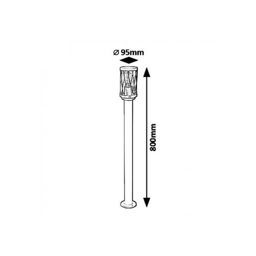 Rabalux budapest, podna lampa E27 1X40W H800mm Cene