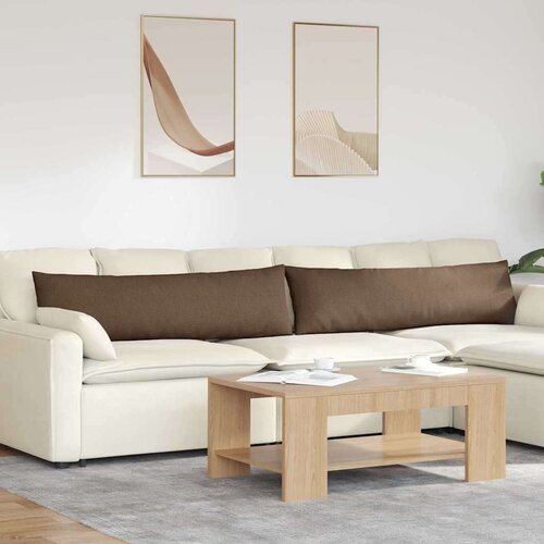 vidaXL Blazine za kavč 2 pcs Rjava 145 x 40 cm blago Cene
