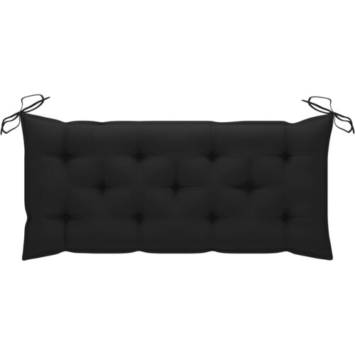  Vrtna klupa s jastukom 120 cm od masivnog bagremovog drva Crna 120 x 50 x 7 cm Slike