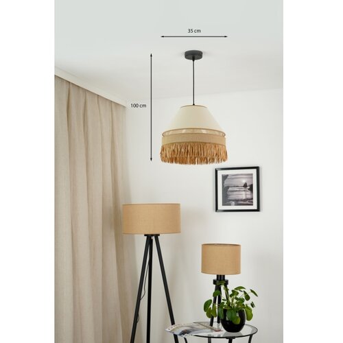  Brilagi - Visilica na sajli WINNETOU AVIGNION 1xE27/15W/230V, prečnik 35 cm, braon/krem Slike