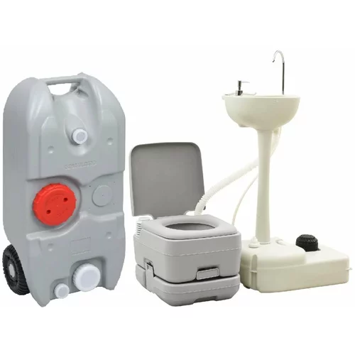  Prenosno stranišče in umivalnik s posodo za vodo za kampiranje, (20817042)