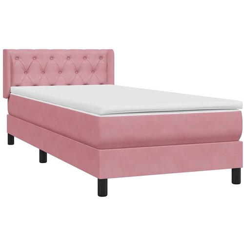 Box spring krevet s madracem ružičasti 80 x 220 cm bar&amp;scaron;unasti Slike