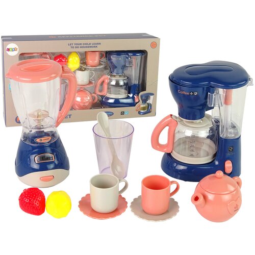  Set dječjeg kuhinjskog pribora - blender i aparat za kavu - plavo/rozi Cijene