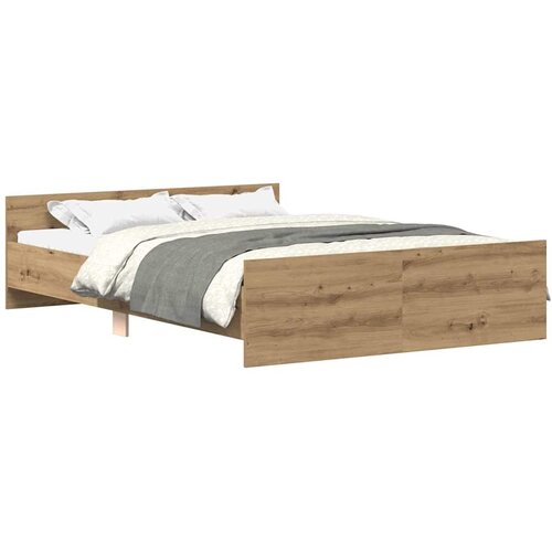 VidaXL okvir kreveta bez madraca boja hrasta artisan 150x200 cm Slike