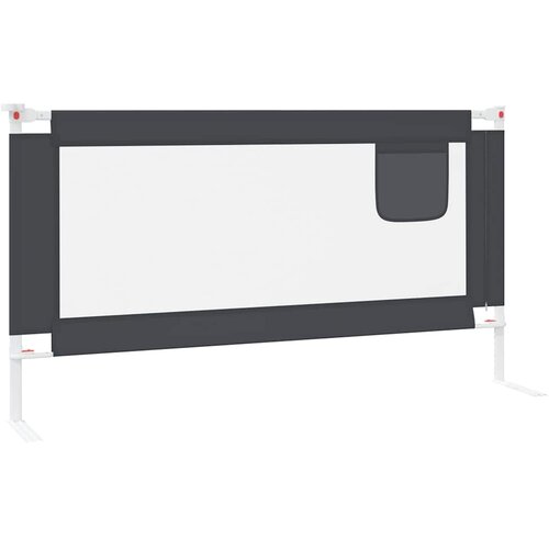  Sigurnosna ograda za dječji krevet tamnosiva 160x25 cm tkanina Slike
