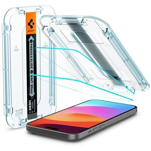 Spigen Glass tR EZ Fit 2 Pack, transparency - iPhone 16/15