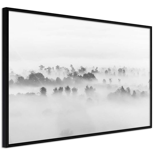  Poster - Fog Over the Forest 30x20 Slike