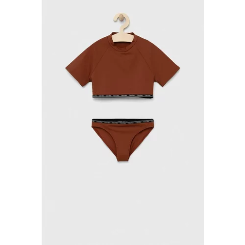 Calvin Klein Jeans Dječji dvodijelni kupaći kostim boja: smeđa