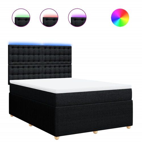 Maison Chic Box spring postelja - Vzmetna postelja z vzmetnico črna 160x200 cm blago SL11195, (21883900) Cene