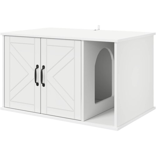 vidaXL Mačja hi&scaron;a Bela 85 x 55 x 50 cm Konstruiran les, (5000111168) Cene