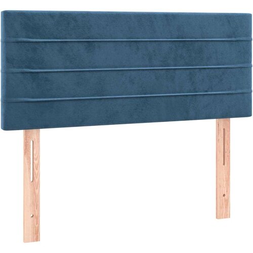 vidaXL Box spring postelja z vzmetnico temno modra 80x200 cm žamet Cene