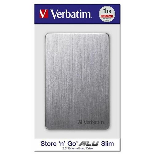Verbatim STORE&amp;amp;#39;N&amp;amp;#39;GO ALU SLIM 1TB USB 3.0 2,5&amp;amp;#39;&amp;amp;#39; SP Slike