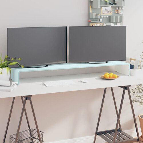 The Living Store Stojalo za TV / ekran stekleno zeleno 120x30x13 cm - TV Stojalo, (21493886) Slike