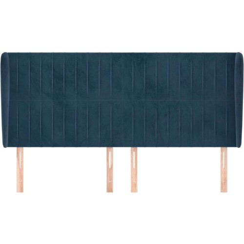  Uzglavlje s u&amp;scaron;ima tamnoplavo 183x23x118/128 cm bar&amp;scaron;unasto Slike