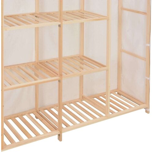 vidaXL Garderobna omara iz blaga 173x40x170 cm bela Cene