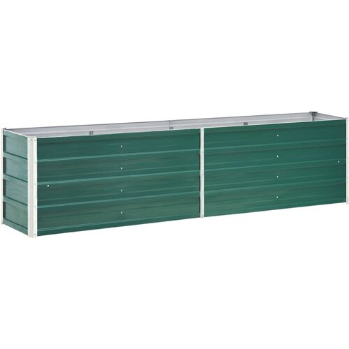 vidaXL Visoka greda pocinkano jeklo 240x40x45 cm zelena Cene