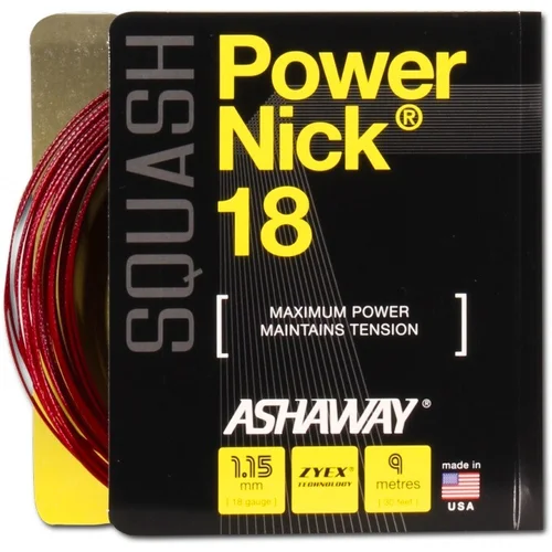 Ashaway PowerNick 18 Zyex Red 1.15mm Squash Strings