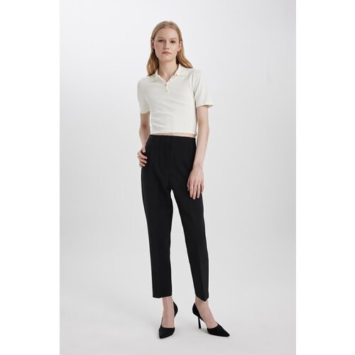 Defacto carrot Fit Zippered High Waist Slim Leg Crop Trousers C2466ax24sp Slike