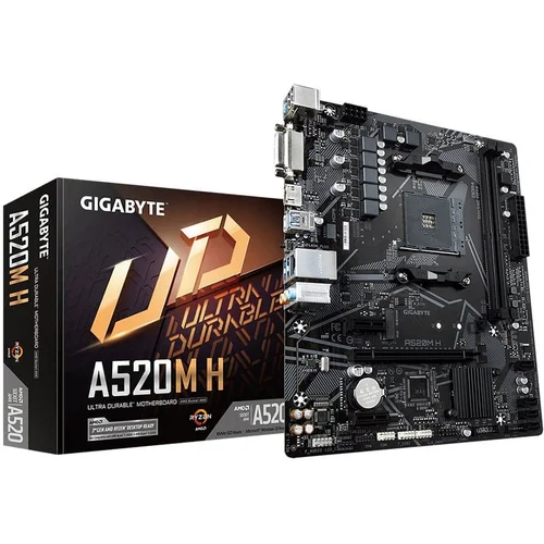 Gigabyte A520M H AMD A520 2xDDR4 DVI-D/ HDMI 1xPCI x16 2xPCI x1 1xM.2 4xSATA