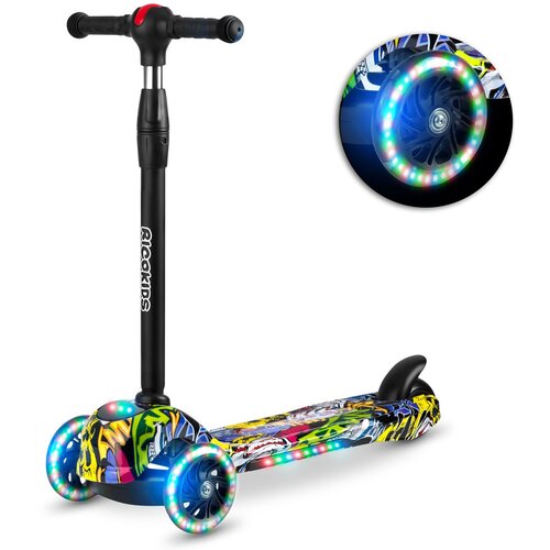 Janshop Ricokids Piko trikolesni skiro - črn s pisanimi vzorci, (21634726) Cene