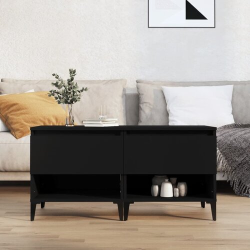 vidaXL Stranska mizica 2 kosa črna 50x46x50 cm inženirski les Cene