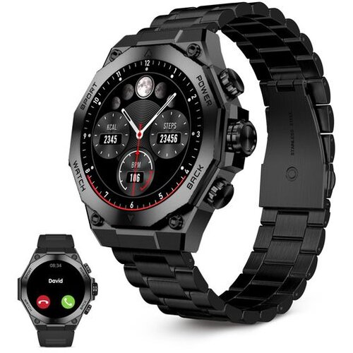 Ksix smartwatch Titanium, AMOLED 1,43&rdquo; zaslon, 2 remena, 5 dana aut., crni Cijene