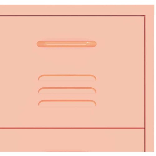 VidaXL Omarica s predali roza 80x35x101,5 cm jeklo Slike