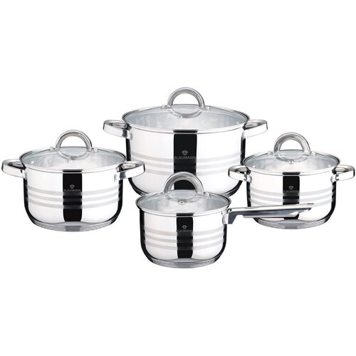 Berlinger Haus Blaumann Gourmet 8v1 set inox posode Slike