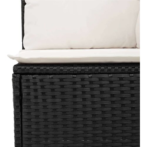 vidaXL 9-dijelni set vrtnih sofa s jastucima crni od poliratana Cijene